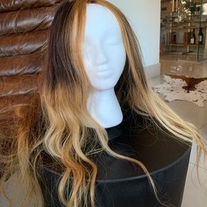 Brown, Caramel, Blonde long human hair wig!